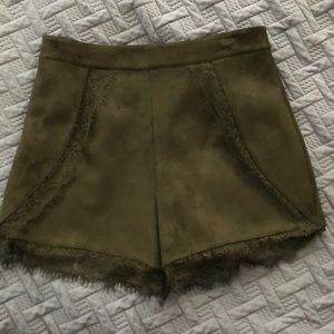 High waisted black shorts